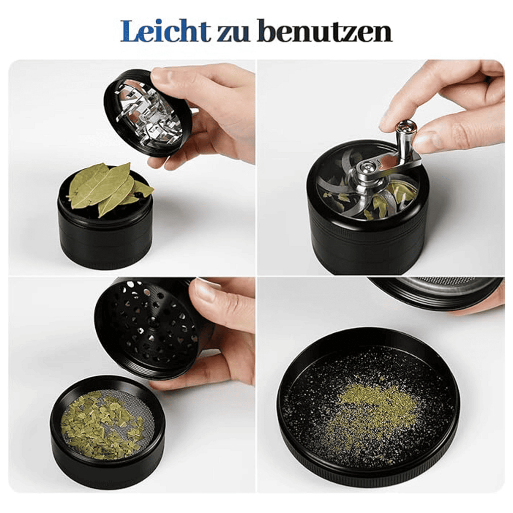 Kräuter für Verdampfer: Die besten Tipps für die perfekte Konsistenz 2 Handkurbel Kräutermühle Leicht zu benutzen